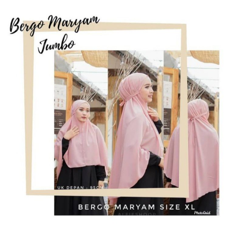 [BISA COD] BERGO MARYAM JUMBO/BERGO MARYAM XL/HIJAB MARYAM JUMBO