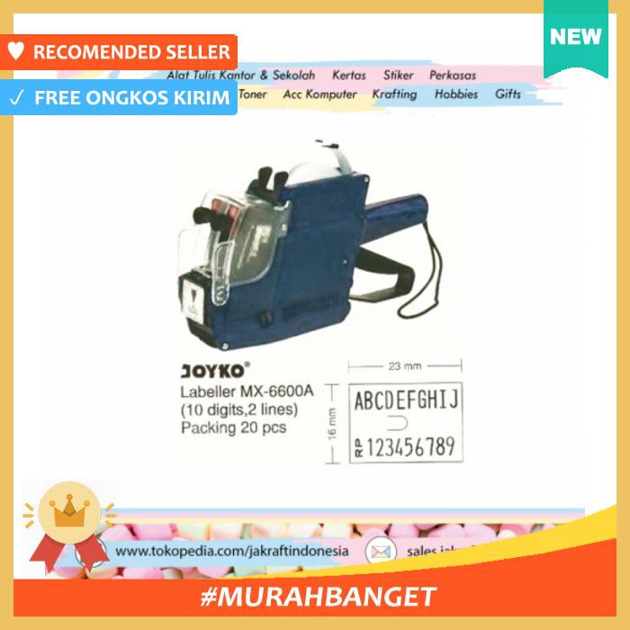 

Alat Cetak Label Harga Joyko Price Labeller Mx 6600A 2 Baris 10 Digits Office - Pengikat & Perekat
