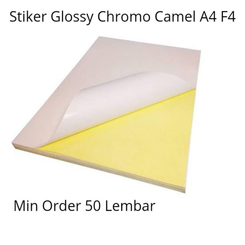 

(minim 50 lembar)Stiker Glossy Chromo Camel A4 F4