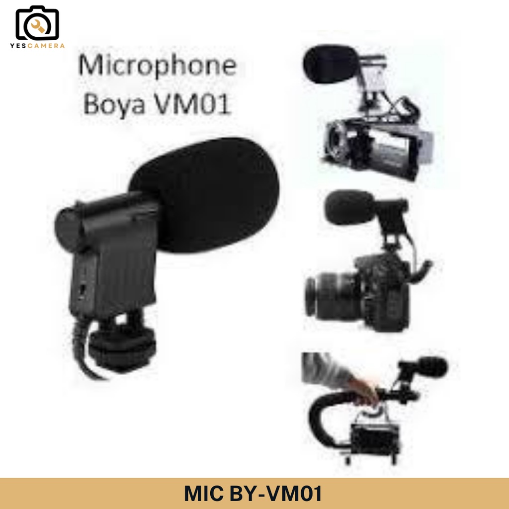 Mic Boya-VM01 Shotgun Mic Kamera DSLR Mirrorless Microphone Bisa Untuk Vlog Boya-VM01