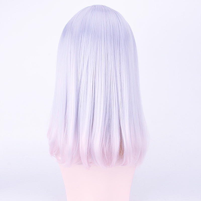 LOL-155 wig rambut palsu daily lolita cosplay pastel pink ungu bob lavender