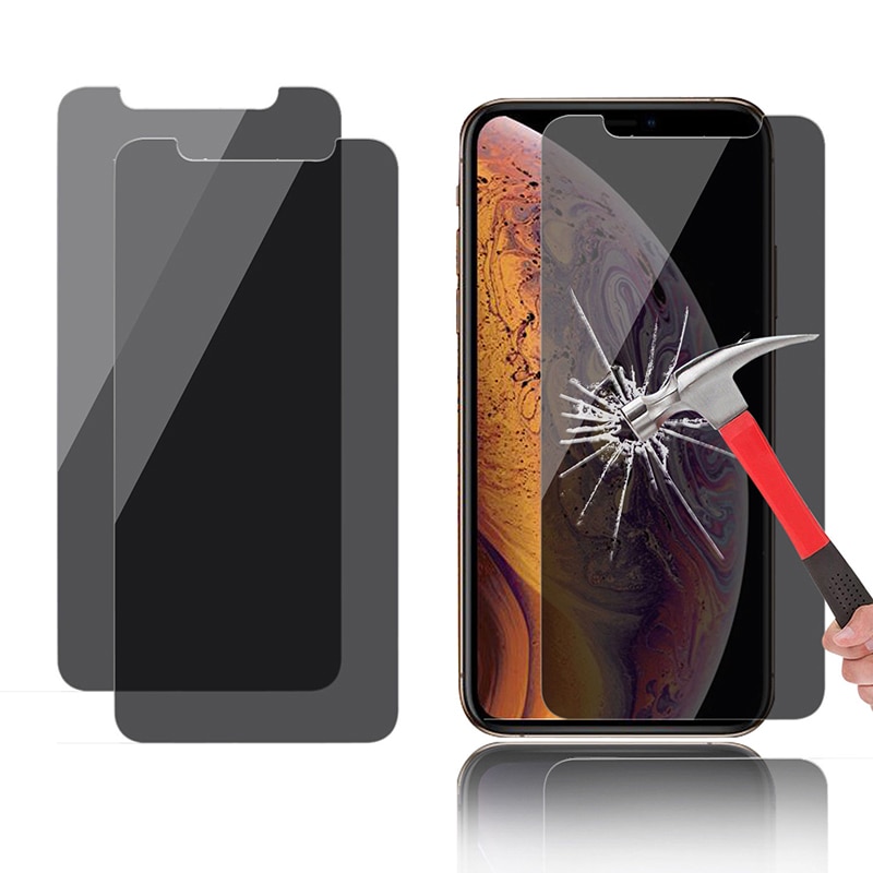 Pelindung Layar Tempered Glass 9H Anti Spy Untuk iPhone 11 7 8 Plus 6 6S SE 2020 2022 SE3 5 12 Pro X XR XS Max