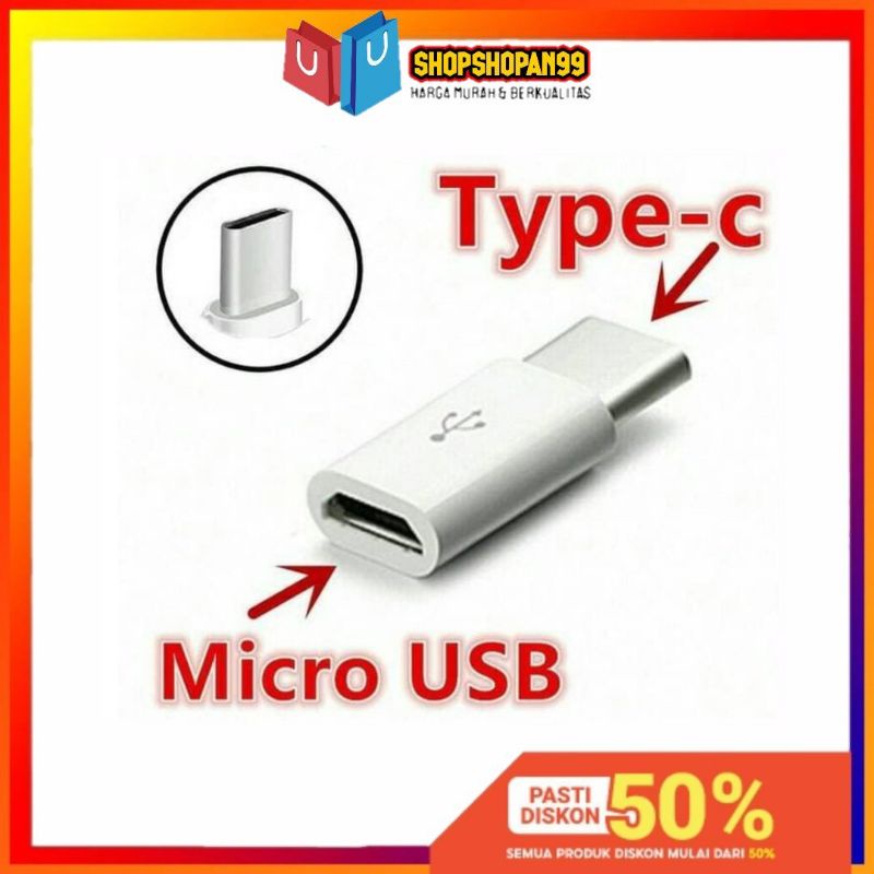 CONVERTER SAMBUNGAN MICRO KE TYPE C / ADAPTOR MICRO KE TYPE C / OTG TYPE C TO MICRO