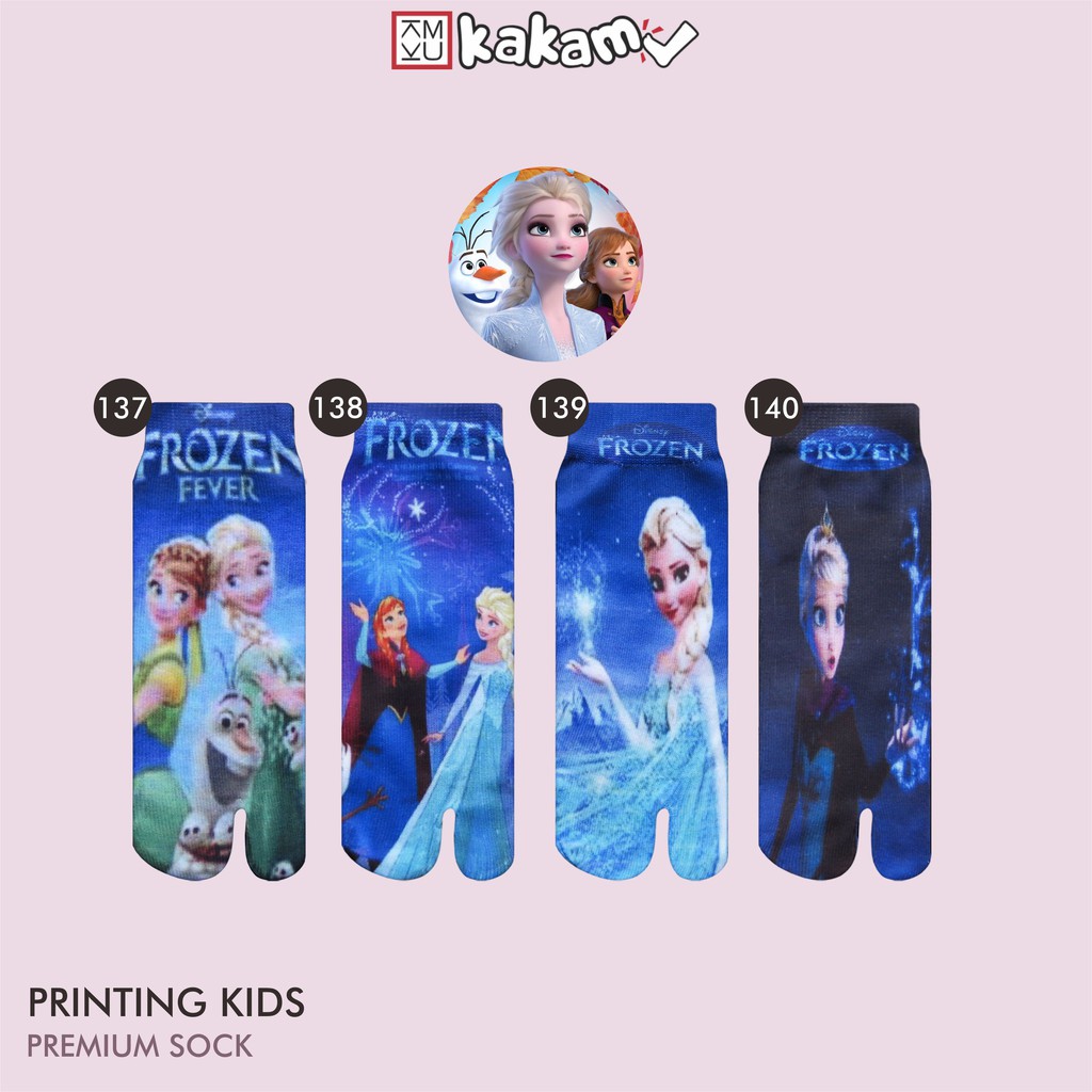 Kakamu Kaos Kaki Jempol Anak Printing Karakter LOL, Spongebob, BBB, Frozen, Food 7