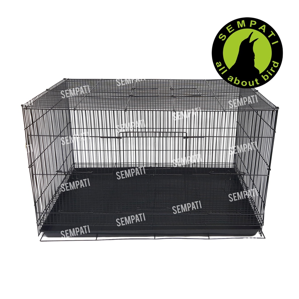KANDANG BURUNG, SUGAR GLIDER, KELINCI, HAMSTER, TERNAK, UMBARAN - BESI LIPAT TEBAL SIZE M MEDIUM SEMPATI KDMDM-HITAM