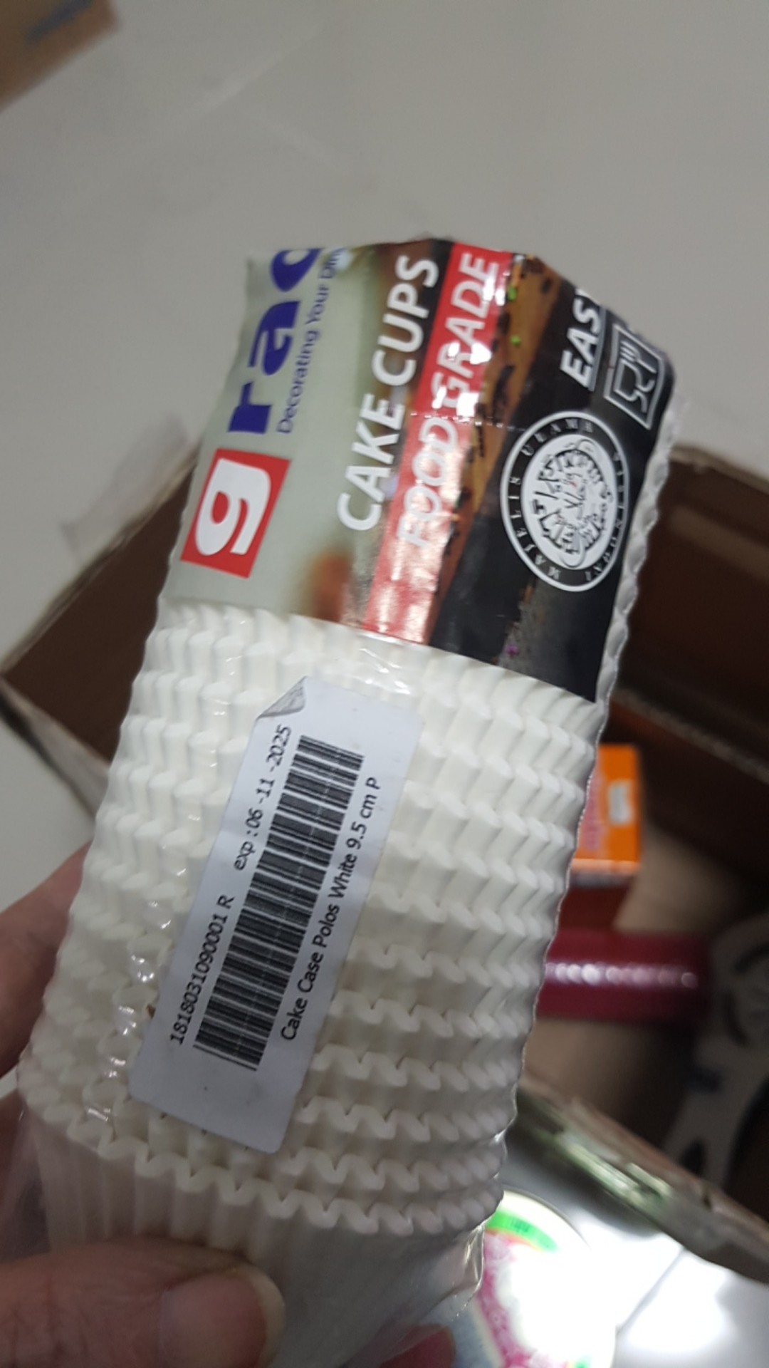 Grade Cupcake Muffin Kertas Warna Putih 500pcs