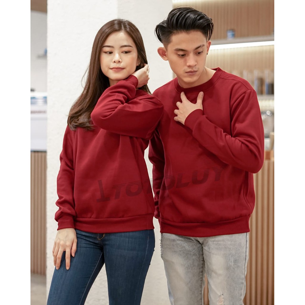 MUKZHOP - COUPLE SWEATER JUMPER / BASIC POLOS / TOTOLUY / MAROON