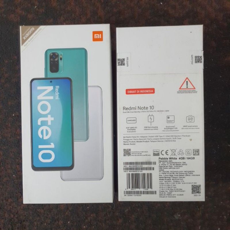 DUS BOOK KARDUS BOX XIAOMI REDMI NOTE 10 4G ORIGINAL COPOTAN