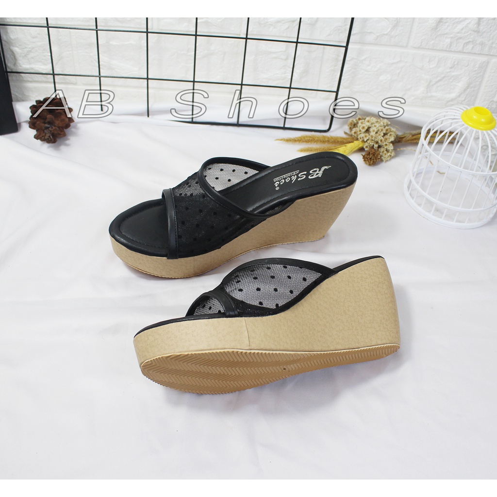 Sandal Wanita Wedges Kokop Jala