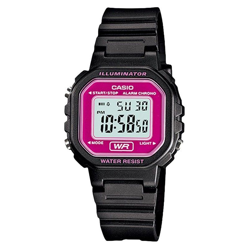 Casio Original LA-20WH-4ADF Women Black Chronograph Alarm LCD - Jam Tangan Wanita Original