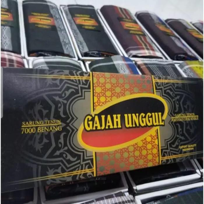 sarung tenun gajah unggul / sarung murah/ grosir sarung - garis