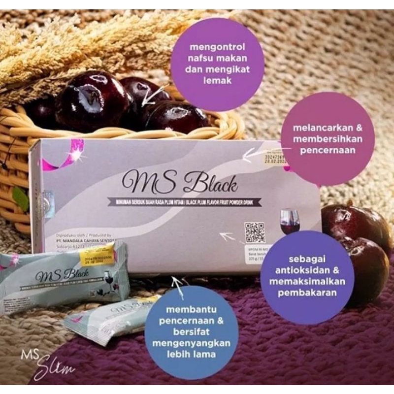 Ms Black Ms Glow/black plum/Ms Glow/minuman pelangsing