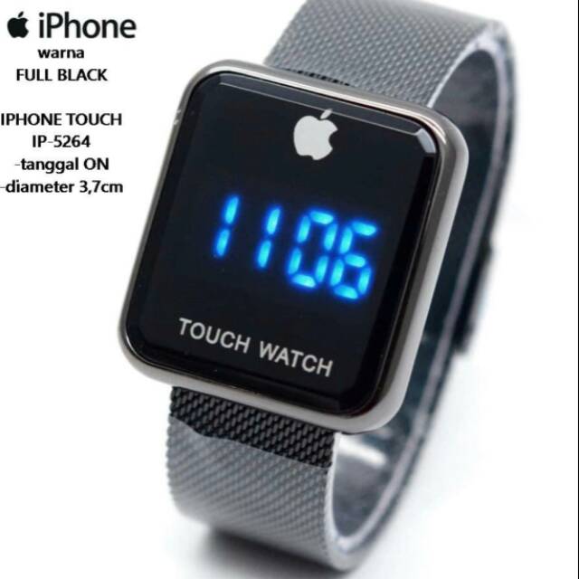 COD JAM TANGAN PRIA DAN WANITA IPHONE SEGI RANTAI PASIR TOUCH SCREEN TOUCH WATCH MURAH