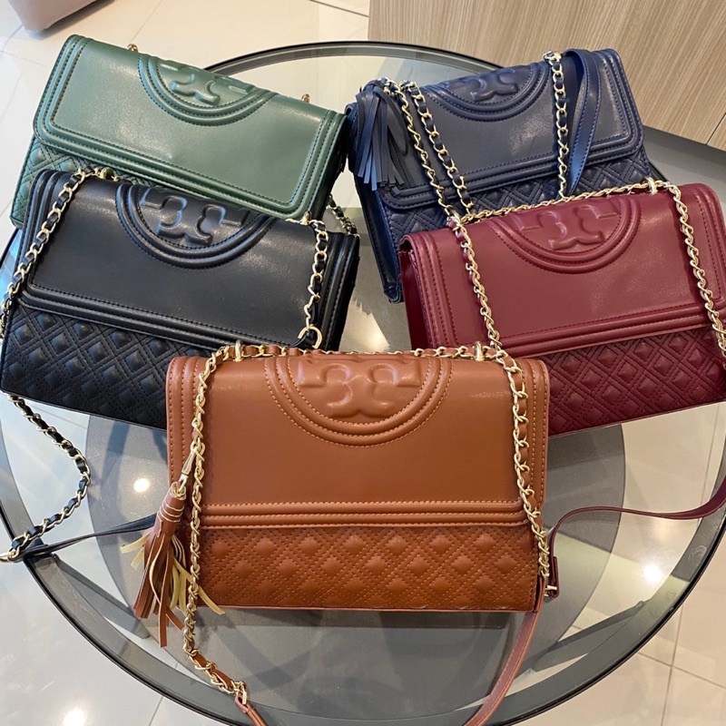 tas tory burch fleming / tas import / tas tb fleming / tory burch quilted / slingbag tory burch