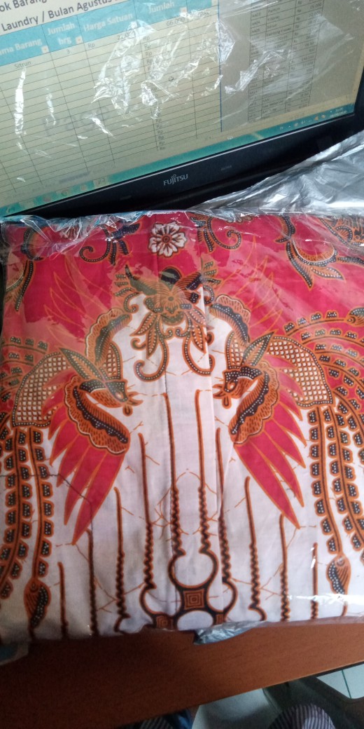 Batik Couple Keluarga Sania Ruffle Ori Ndoro Jowi Dnt Motif Songket Putih Terkomplit Termurah