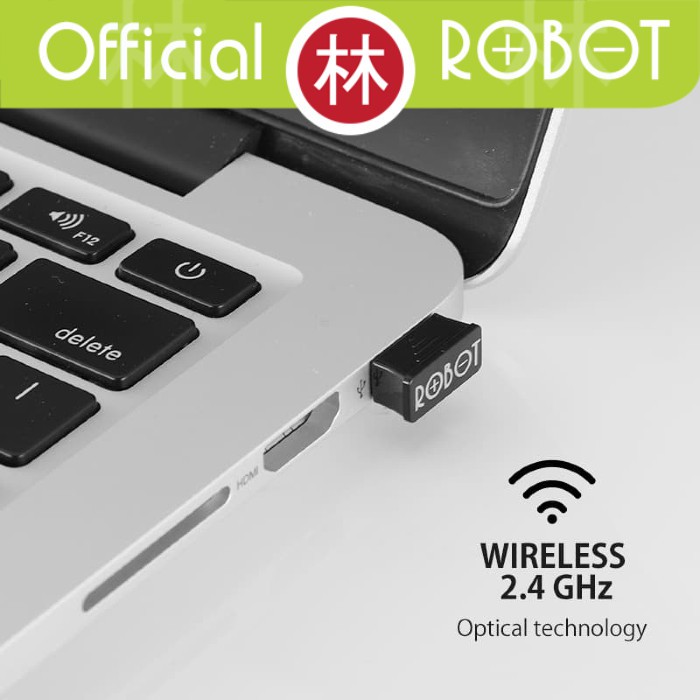 Robot M220 2.4G Wireless Optical Mouse Animal Karakter Version