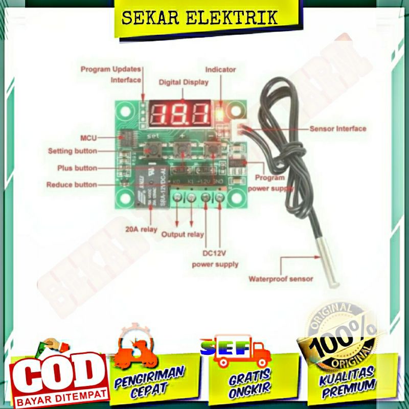 THERMOSTART/Termostart Thermostat/Termostat Digital XH-W1209 12V DC POWER,really AC 220V 10 Amper