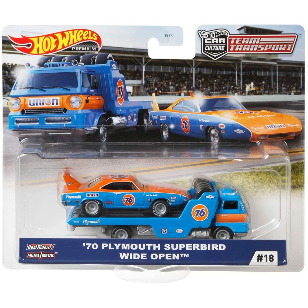 TT18 70 PLYMOUTH SUPERBIRD WIDE OPEN Union Team Transport Premium HW Diecast Hot Wheels