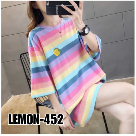 LEMON RAINBOW BAHAN SPANDEX SALUR RAINBOW FIT XL