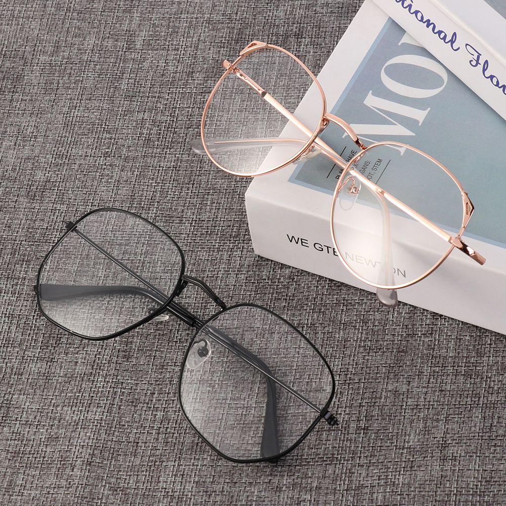 Lily Kacamata Logam Vintage Portable Vision Care Spectacles Optical Glasses