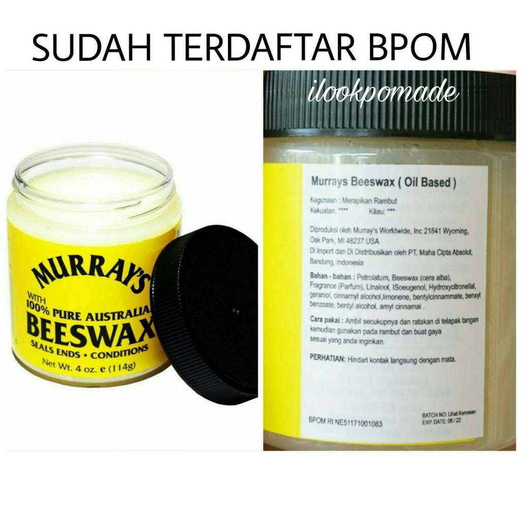POMADE MURRAYS BEESWAX / MURRAY YELLOW BEESWAX