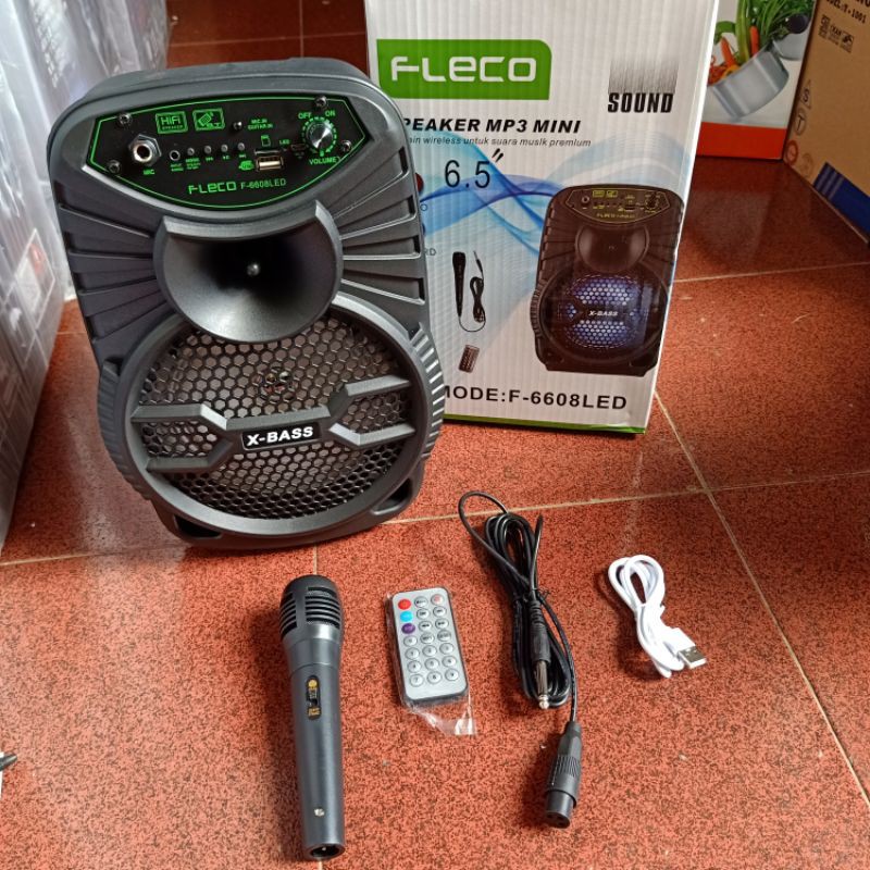 SPEAKER BLUETOOTH Speaker Active Speaker Music Speaker FLECO - Tipe F-6608LED