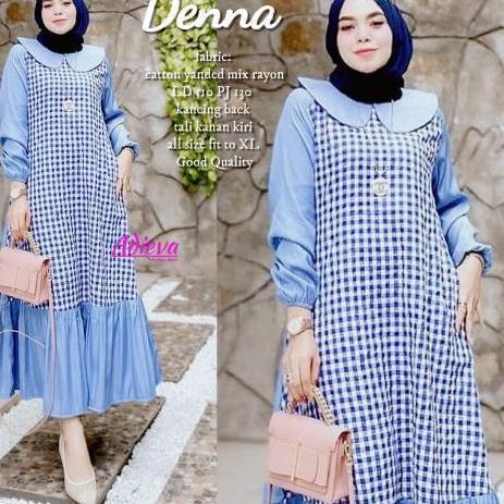 Tren Kekinian.. Amelia Midi Dress / Midi Dress Kotak / Midi Dress Kotak2 / Midi Dress Katun / Midi D