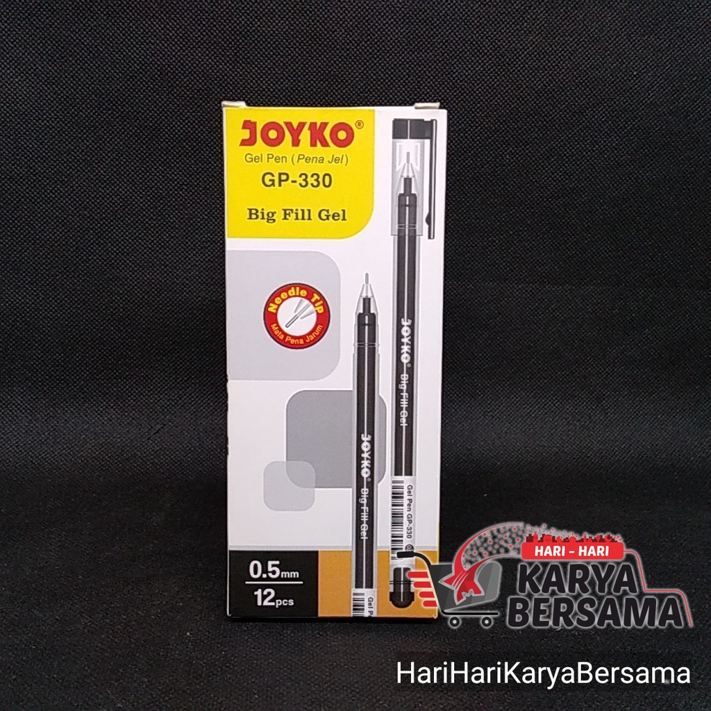 

PULPEN JOYKO GEL PEN BIG FILL GP-330 0.5MM - BLACK X 12'S - PER BOX