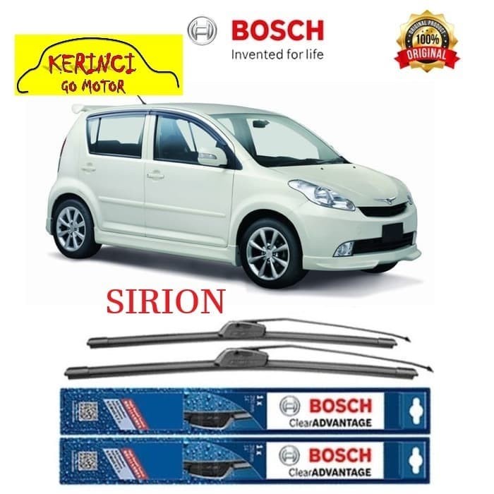 WIPER BOSCH CLEAR ADVANTAGE DAIHATSU SIRION 21&quot; &amp; 17&quot; SEPASANG WIPER