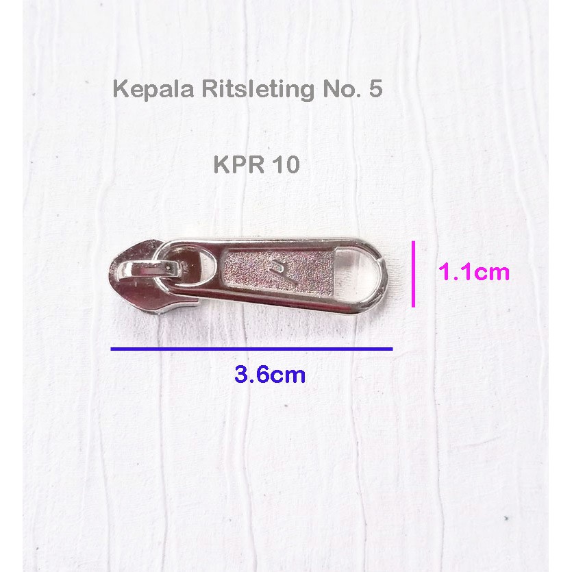 Kepala Resleting / Kepala Ritsleting No. 5