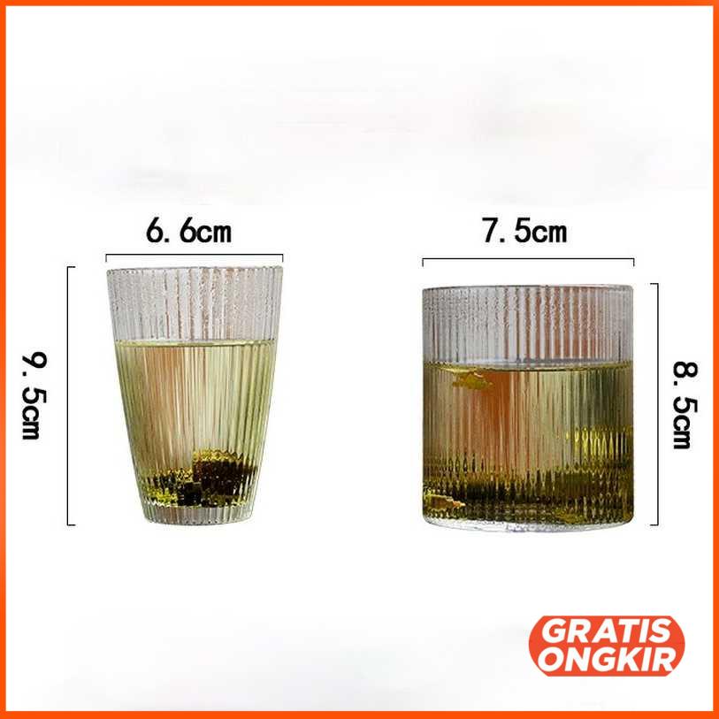 Gelas Unik Kopi Teh Minuman Borosilicate Glass 300ml KT011