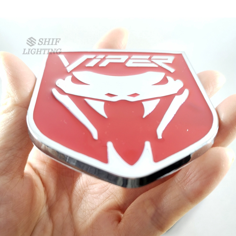 1Pc Stiker Emblem Logo Ular Kobra Bahan Metal Untuk Dekorasi Mobil Ford Mustang