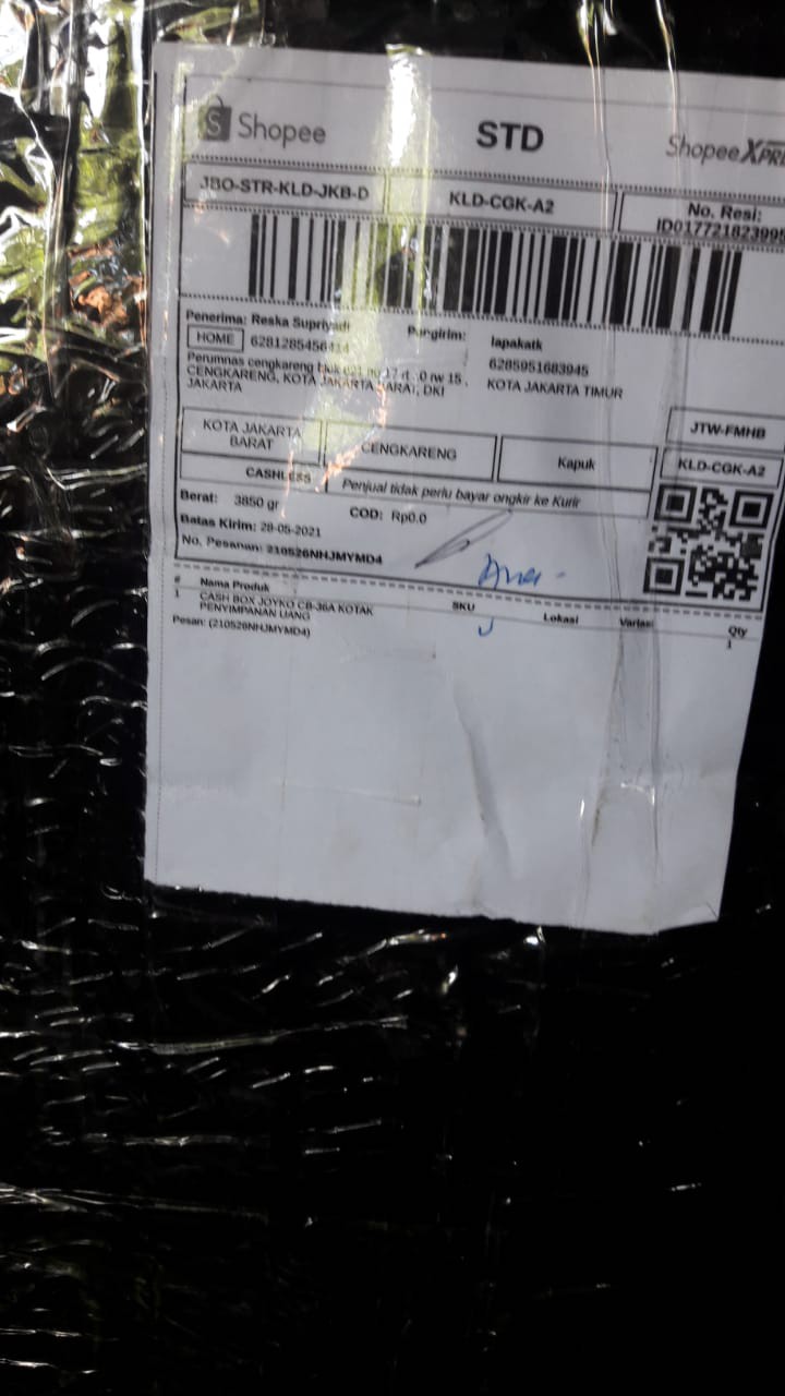 Cash Box Joyko Cb-36a Kotak Penyimpanan Uang