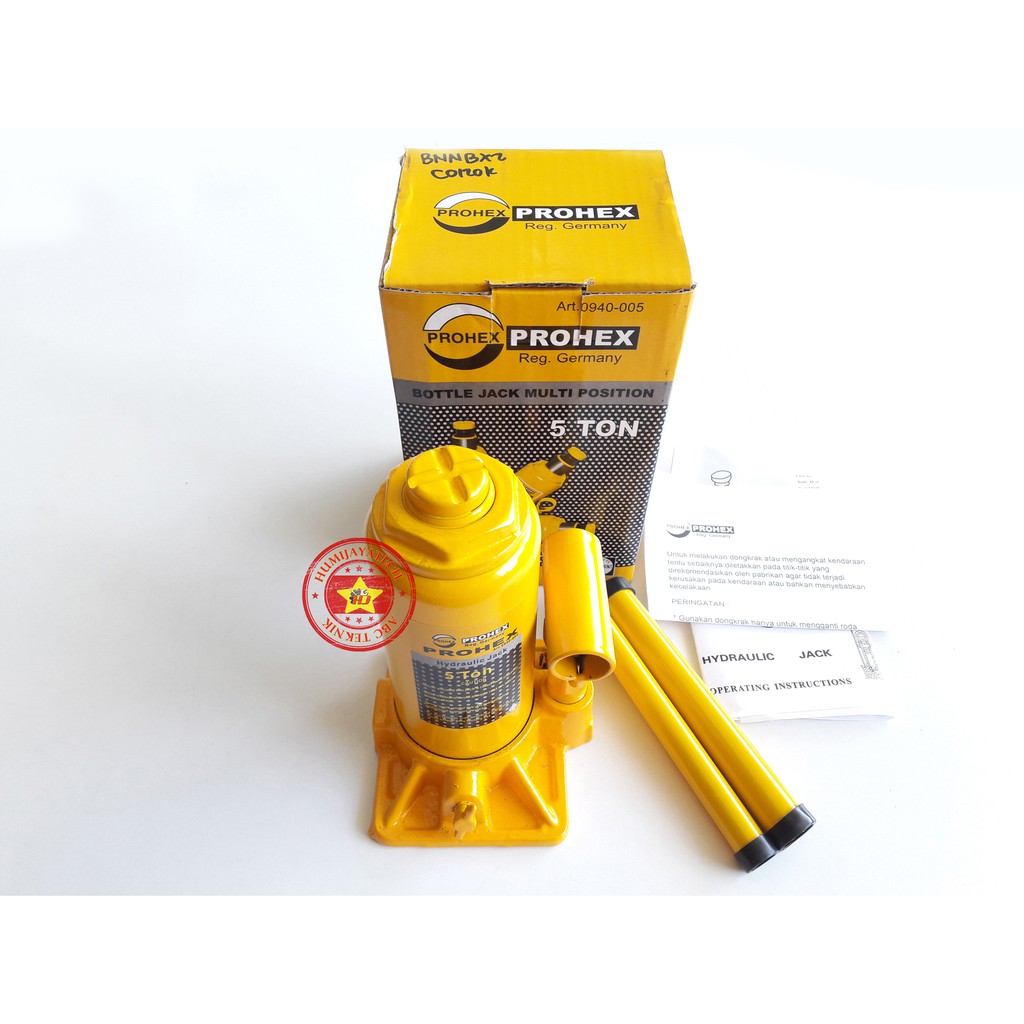 Dongkrak Botol 5 Ton Prohex / Dongkrak 5 Ton Prohex / Dongkrak Botol