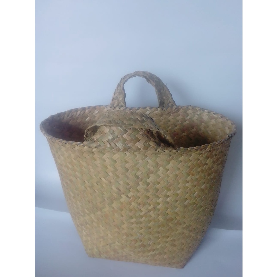 Cover pot,Bakul purun, cover anyaman pot, keranjang purun, tas hampers Kalimantan Ukuran XL