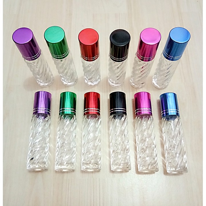 Botol Kaca Roll On 4 ml Botol Parfum Essential Oil Minyak Angin - Botol Isi Ulang Serbaguna