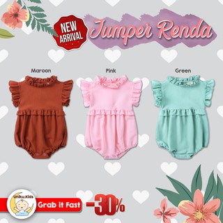 Jumper Romper Baju  Kodok  Renda Bayi Anak 0 6 Bulan 