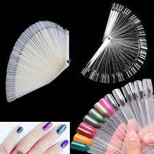 Color Chart ring display kuku nail art Kutek Gel Kuku Palsu Transparant Kipas Isi 50Pcs, Display Kuku Palsu/ Nail Clip Polygel / Ring Chart Warna Kutek Kuku Best Seller/ MIXING PALETTE NAIL DAN FOUNDATION