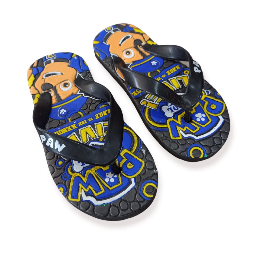 SANDAL JEPIT KARAKTER ANAK PAW PATROL | SENDAL JAPIT ANAK KERAKTER POW PETROL SUPER HERO SIZE 26/35