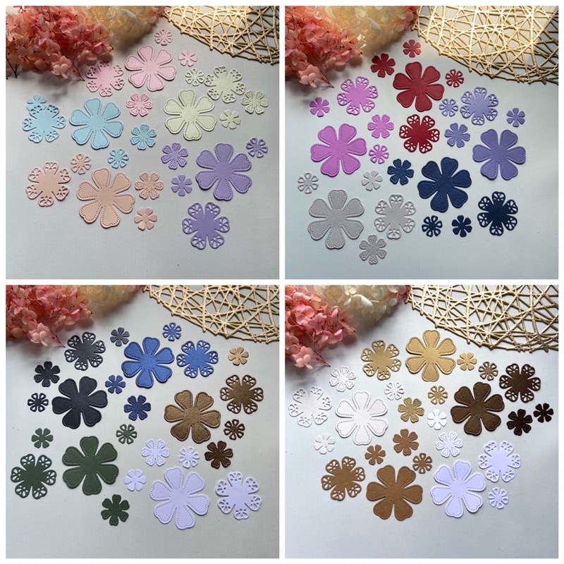 

1 set isi 25pc die cut / cut die / dies cut / cut dies for scrapbook journal journaling bujo flowe bunga