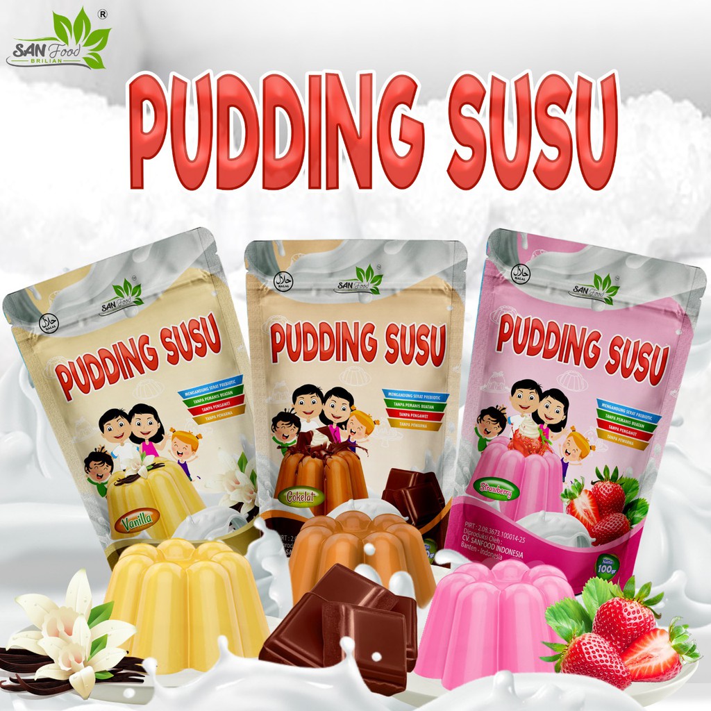 

Sanfood Silky Pudding & Pudding Susu All Varian Ager enak Sehat Bergizi Camilan enak