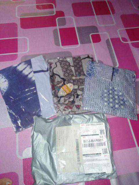 Batik Wanita Modern Gamis Rempel Monoblue Katun Rit Modern Premium Biru Cewek Exclusive Indigo