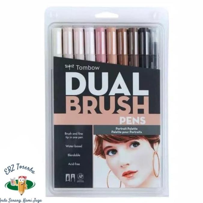 

[[COD]] Tombow ABT Dual Brush Pen Color Set 10 Potrait Palette, Brushpen. KOMPLIT Kode 524