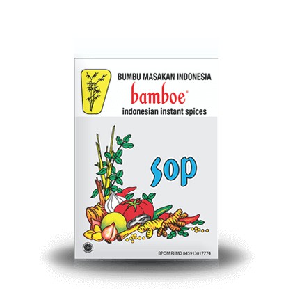 

Bumbu Instan Bamboe Lengkap Sop, Tanpa Extract, Essence & Pewarna Buatan