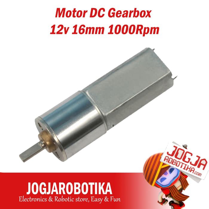 MOTOR DC GEARBOX 12V FY H-23 16MM 1000RPM