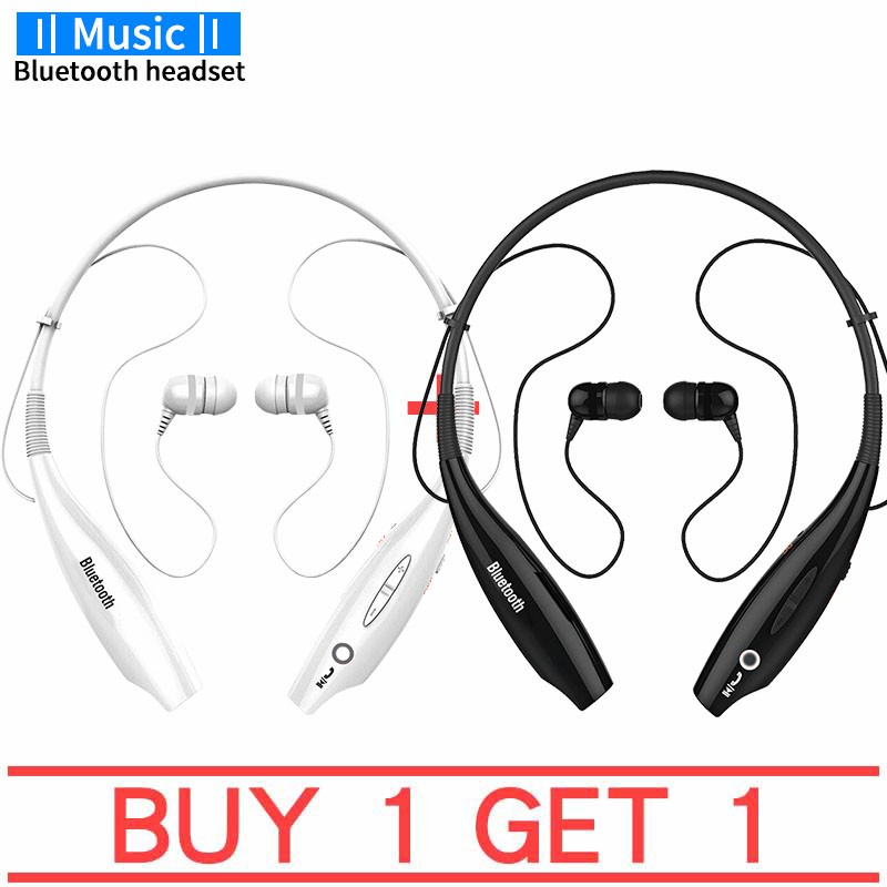 【Beli 1 gratis 1】HV800 Bluetooth Headset Stereo Headset Olahraga Bluetooth Headset