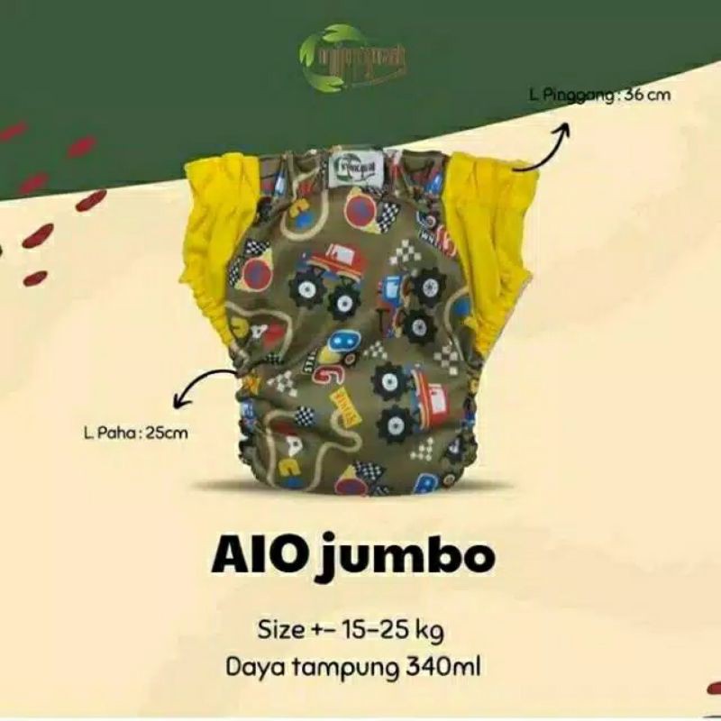 Clodi AIO Ningrat Pant Jumbo untuk 15-25 kg Kapasitas 340 ml Bisa COD