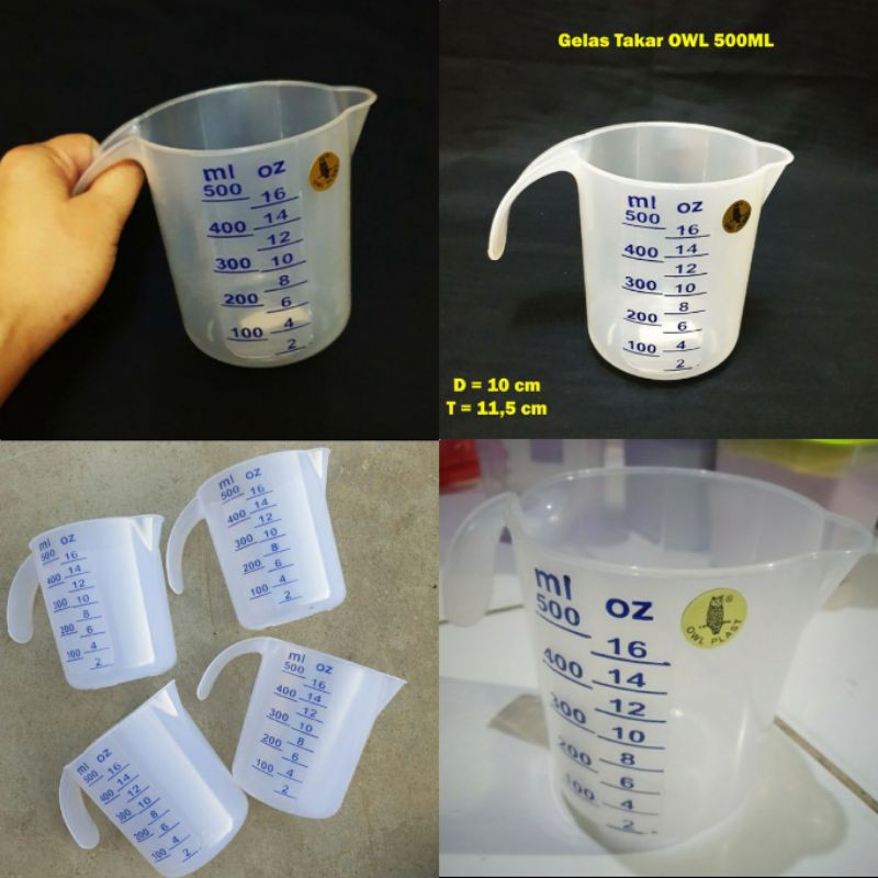 Gelas Takar 500ml, Gelas Takaran 500ml, Gelas Takar Air 500ml
