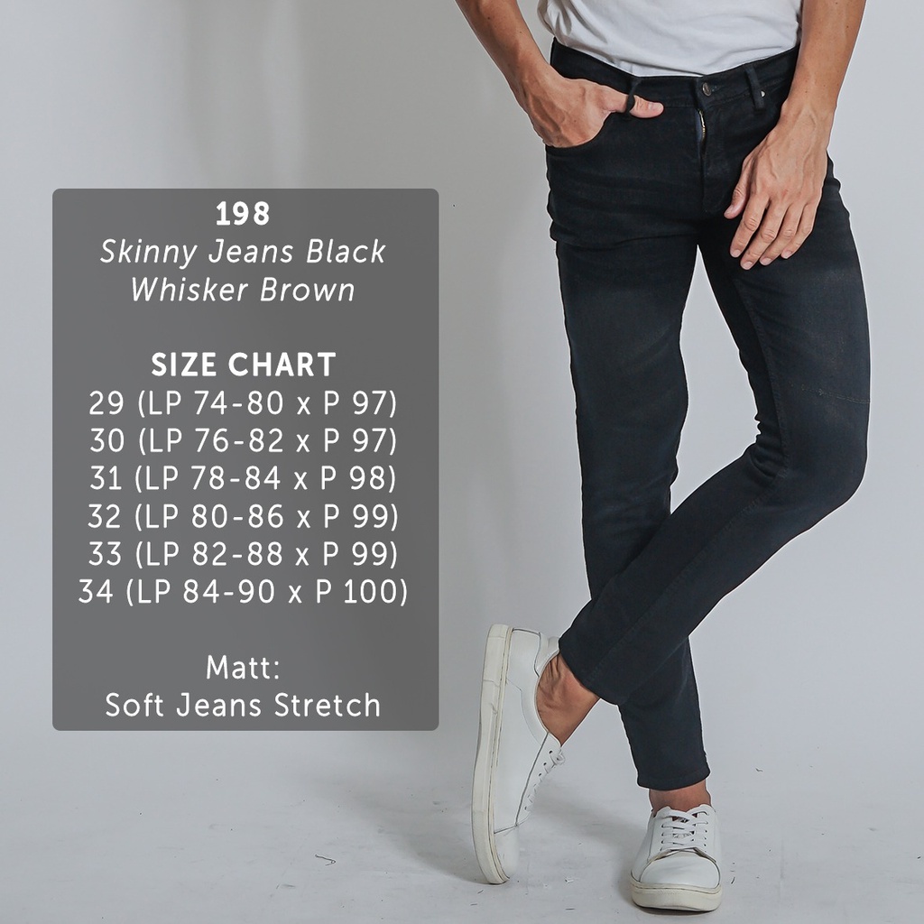 HSRM - 025 Skinny Jeans Whisker Pria Celana Jeans Pria Celana Panjang Jeans Premium Celana Jeans Cowok