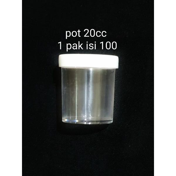 pot tube tabung plastik + tutup 20cc ml isi 100 salep urin, payet, beads, tablet, kapsul, kosmetik